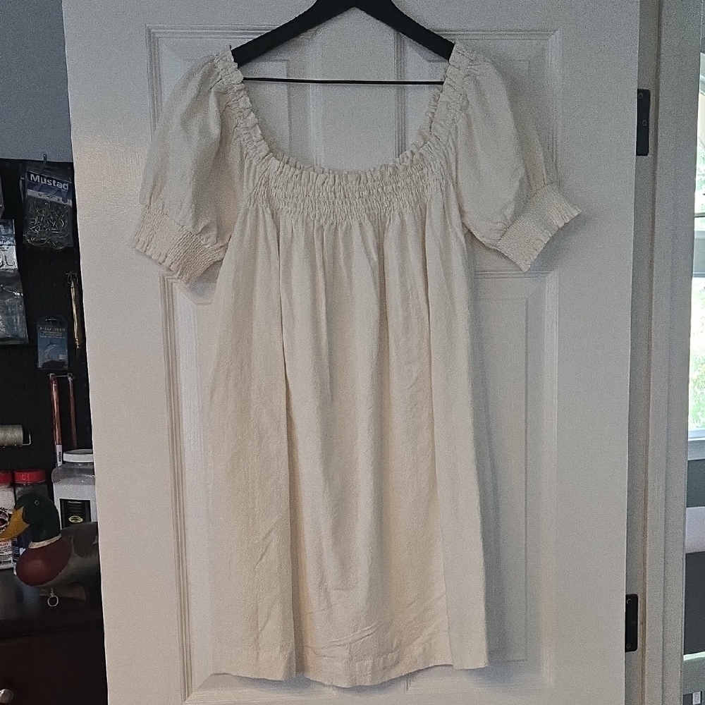 Free People Cream Mini Dress